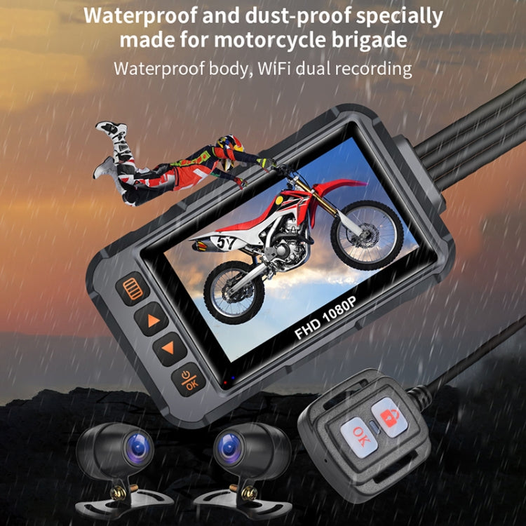SE65 Dual 1080P Waterproof HD Motorcycle DVR, Support WiFi / GPS / Cycling Video, SE65 SE65 Dual 1080P Waterproof HD Motorcycle DVR, Support WiFi / GPS / Cycling Video, SE65